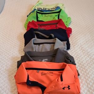 7 youth x-large golf shirts. Worn but good shape